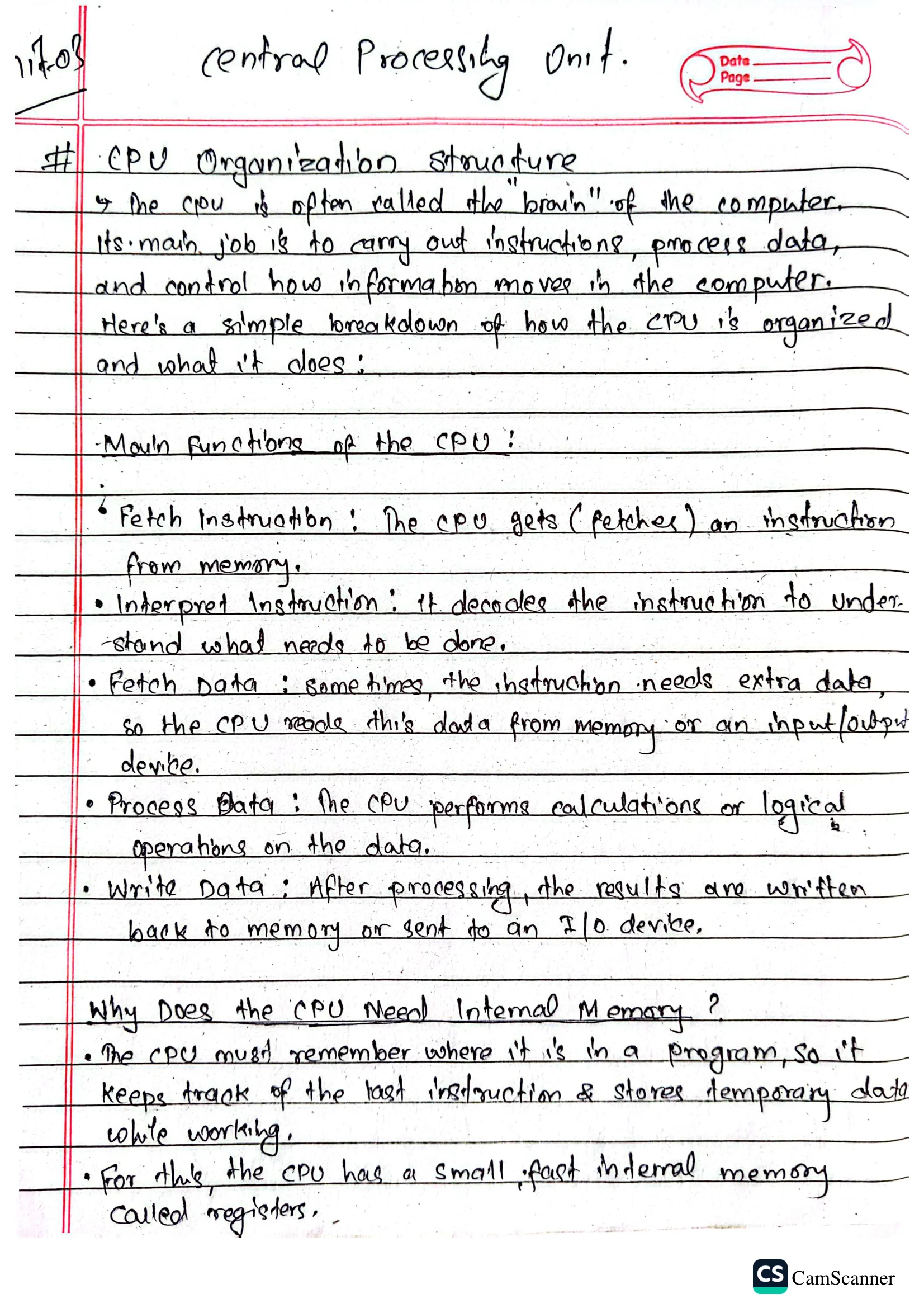 Handmade Notes Computer Science Mit Computer Architecture Handwritten Note | Notestation