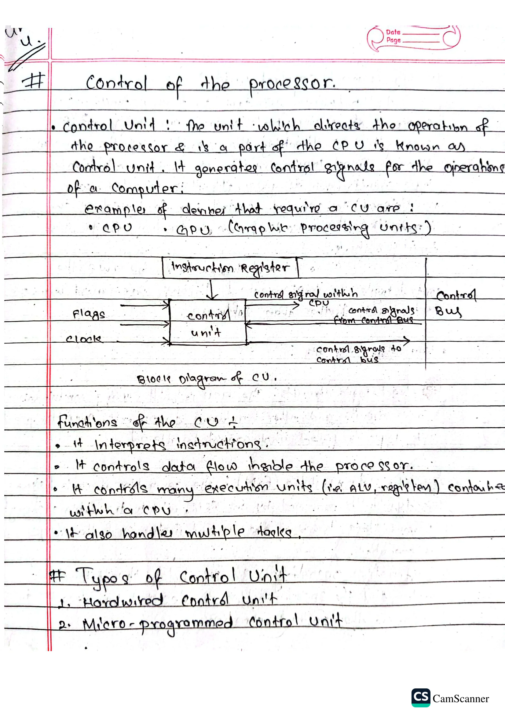 Handmade Notes Computer Science Computer Architecture Handwritten Note | Notestation