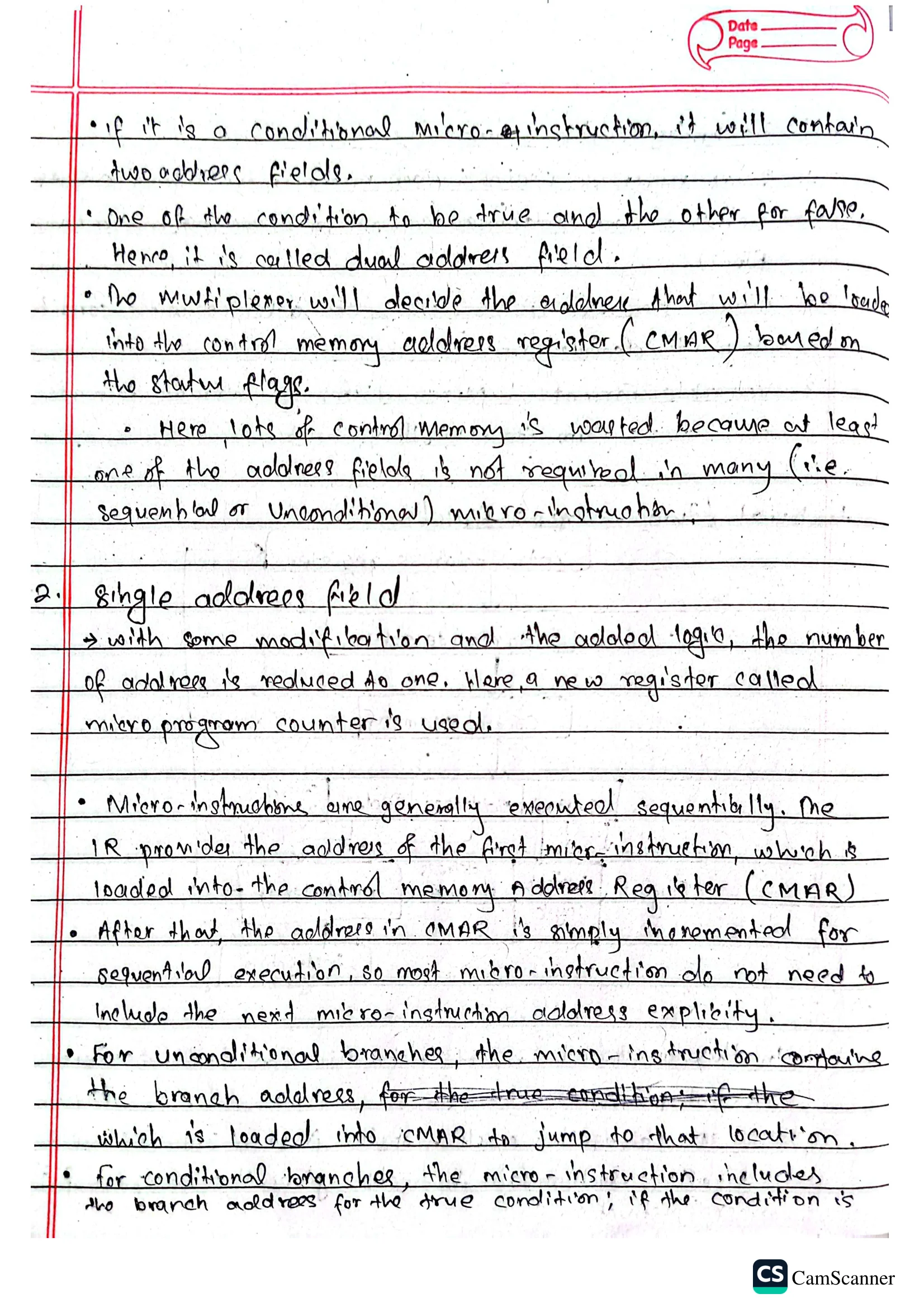 Computer Architecture Handwritten Note | Notestation